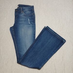 BKE Women's Flare Jeans in Classic Blue